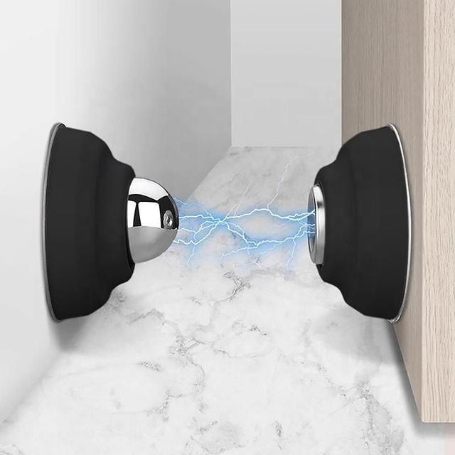 Magnetic Door Stopper – Premium Stainless Steel | No Drilling | Wall & Floor Protection